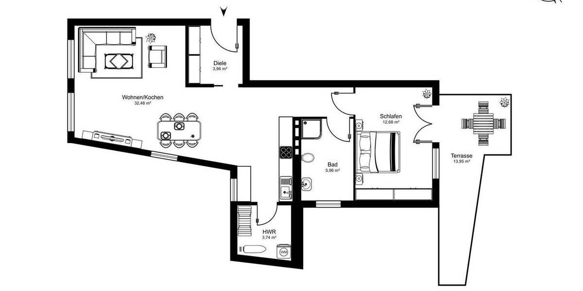 Etagenwohnung Hamburg Wellingsbüttel - 2 Zimmer, 65 m&sup2;, 429.000&euro; | Angebot:26816445