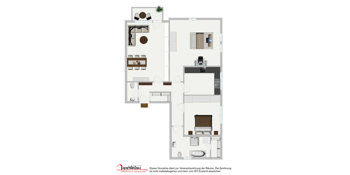 Etagenwohnung Hamburg Rissen - 3 Zimmer, 74 m&sup2;, 289.000&euro; | Angebot:25665582
