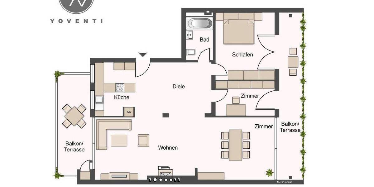 Etagenwohnung Hamburg / Alsterdorf Alsterdorf - 3 Zimmer, 104 m&sup2;, 695.000&euro; | Angebot:26455200