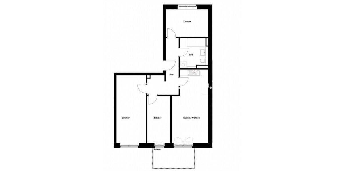 Etagenwohnung Hamburg-Mitte Mitte - 4 Zimmer, 80 m&sup2;, 1.400&euro; | Angebot:26255826