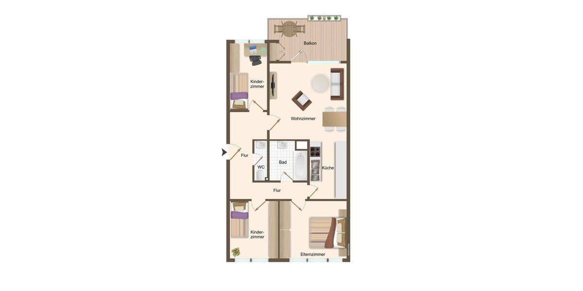 Etagenwohnung Hamburg Wandsbek - 3 Zimmer, 96 m&sup2;, 395.000&euro; | Angebot:25682014
