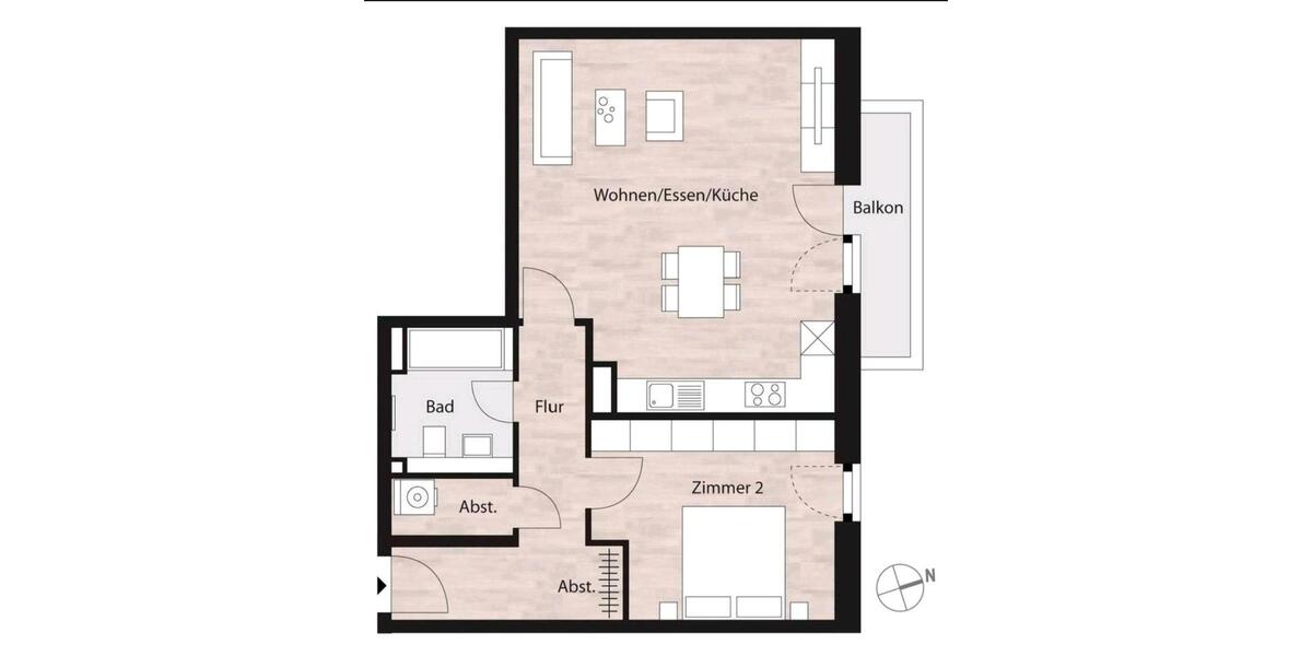 Etagenwohnung Hamburg Wandsbek - 2 Zimmer, 67 m&sup2;, 1.159&euro; | Angebot:26357235