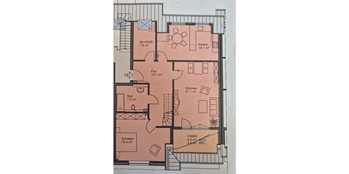Anfragen-Stopp:Zentrale und helle 4,5 Zimmer-Wohnung zu vermieten 4.5 zimmer