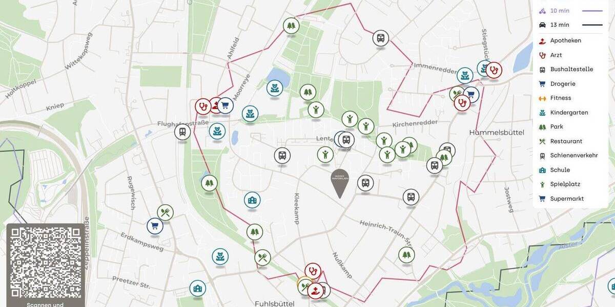 Etagenwohnung Hamburg Hummelsbüttel - 3 Zimmer, 69 m&sup2;, 290.000&euro; | Angebot:26105831