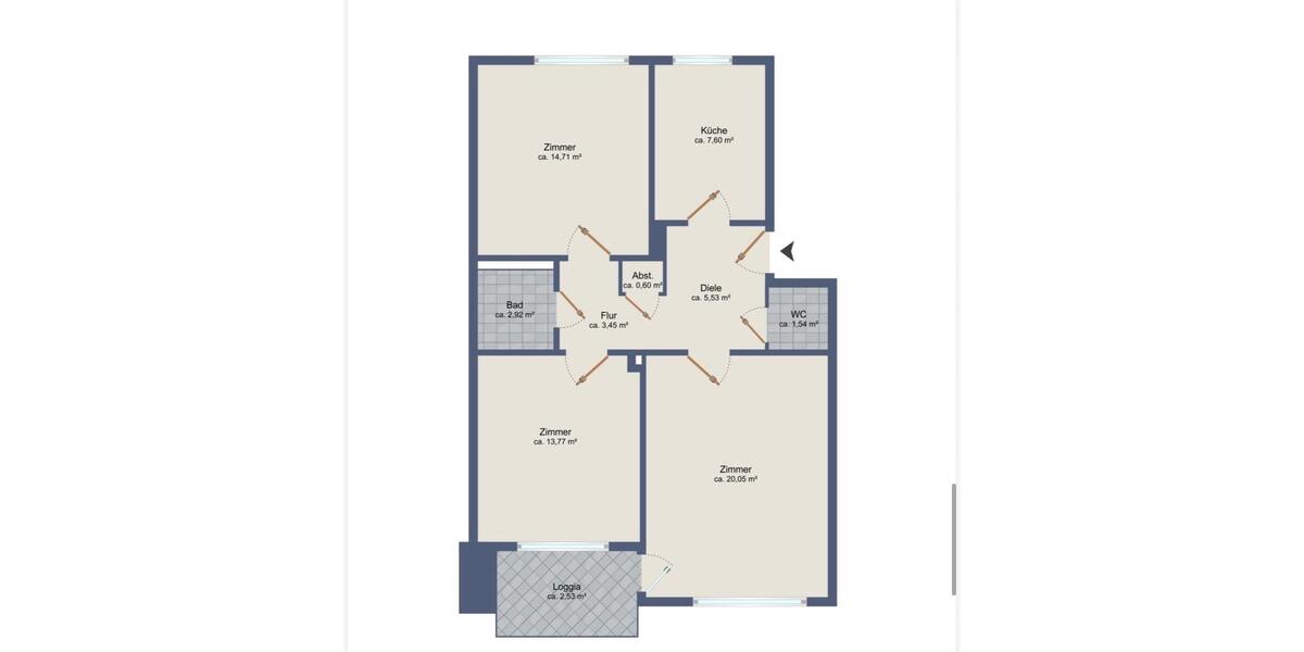 Etagenwohnung Hamburg Eidelstedt - 3 Zimmer, 72 m&sup2;, 265.000&euro; | Angebot:27180076