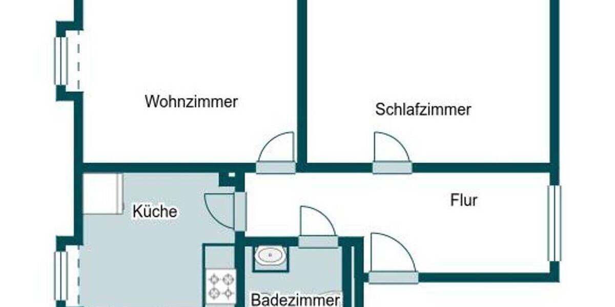 Etagenwohnung Hamburg Volksdorf - 2 Zimmer, 46 m&sup2;, 247.000&euro; | Angebot:26360135