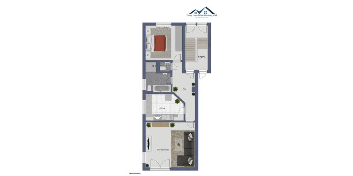 Etagenwohnung Pinneberg - 2 Zimmer, 72 m&sup2;, 269.000&euro; | Angebot:26768243
