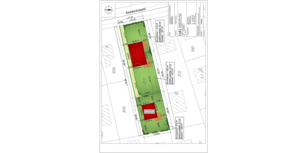 Grundstück Hamburg Poppenbüttel - 517.000&euro; | Angebot:26360136