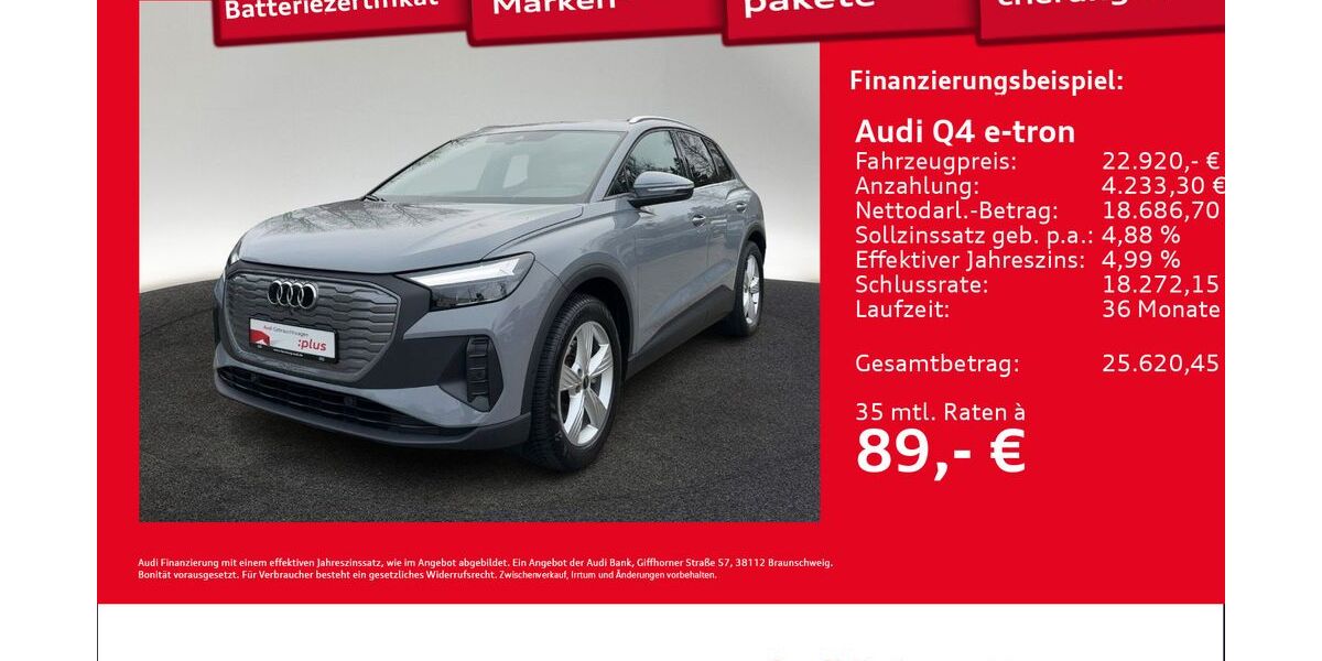Audi Q4 e-tron 40.643 km 22.920 &euro; Hamburg 22419