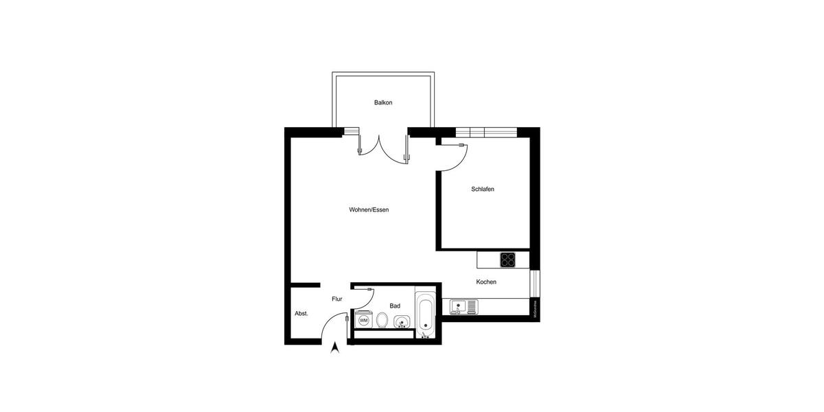 Etagenwohnung Hamburg Billwerder - 2 Zimmer, 63 m&sup2;, 962&euro; | Angebot:26458298