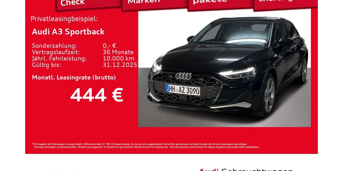 Audi A3 5.912 km 33.412 &euro; Hamburg 22529