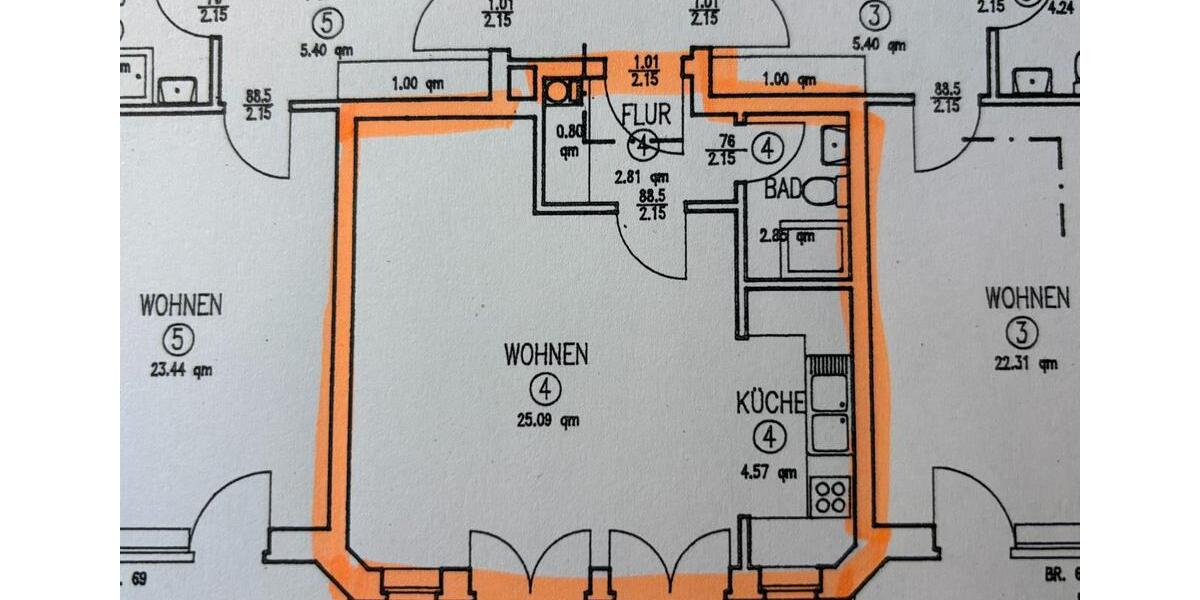 Erdgeschoßwohnung Hamburg Eimsbüttel - 1 Zimmer, 38 m&sup2;, 646&euro; | Angebot:26413222