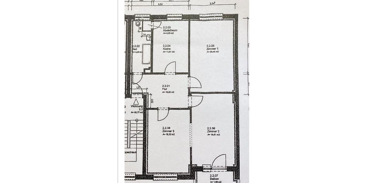 Etagenwohnung Hamburg Alsterdorf - 3 Zimmer, 86 m&sup2;, 289.000&euro; | Angebot:27155494