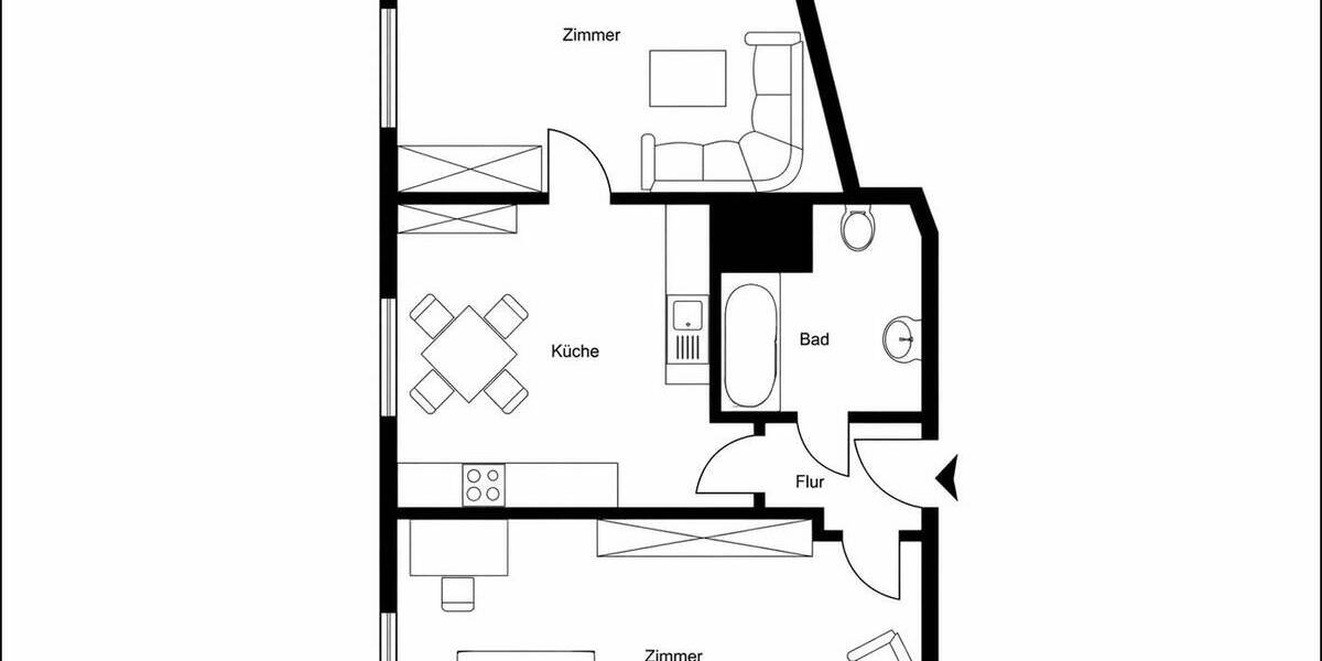 Etagenwohnung Hamburg Barmbek-Süd - 2 Zimmer, 54 m&sup2;, 398.000&euro; | Angebot:26218215