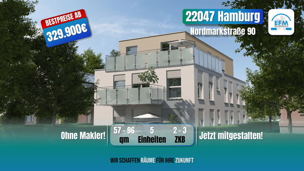 Etagenwohnung Hamburg Tonndorf - 3 Zimmer, 384.900&euro; | Angebot:26834582