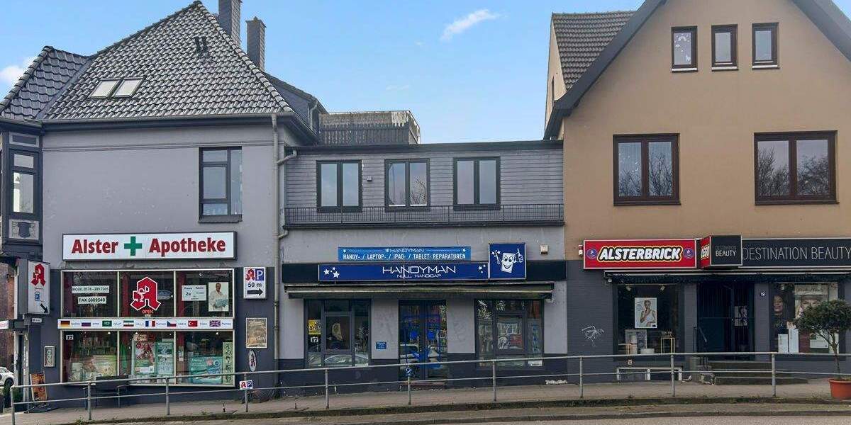 Optimale Einzelhandelsfläche in Fuhlsbüttel - Gute Sichtbarkeit an hochfrequentierter Hauptstraße 2 zimmer