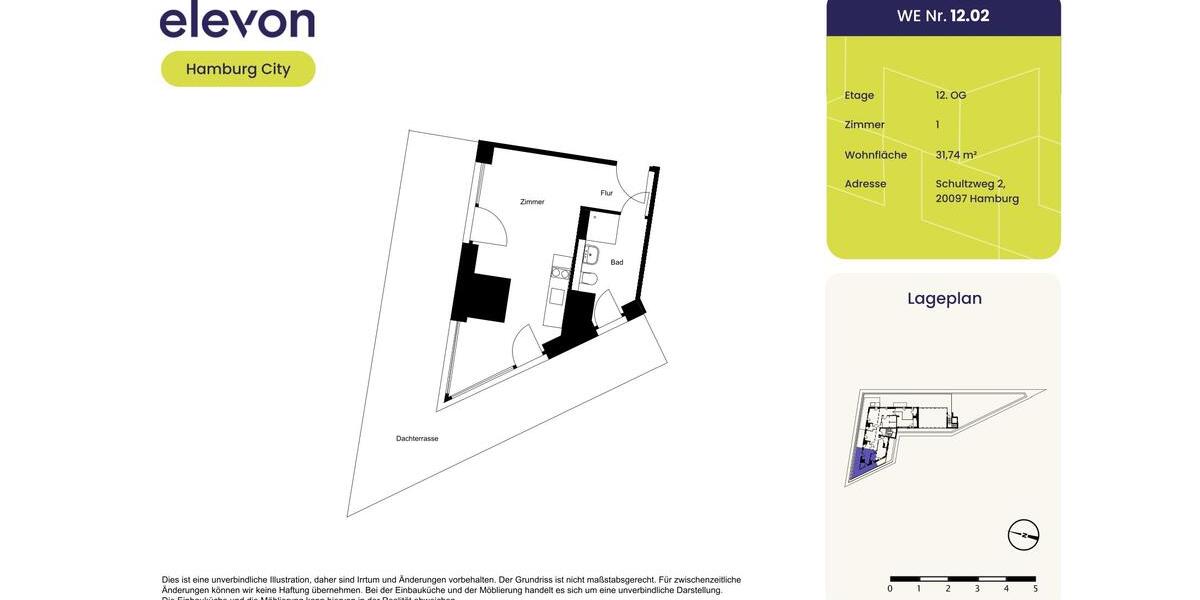 Einfamilienhaus Hamburg Hamburg-Mitte - 1 Zimmer, 32 m&sup2;, 1.053&euro; | Angebot:26097216