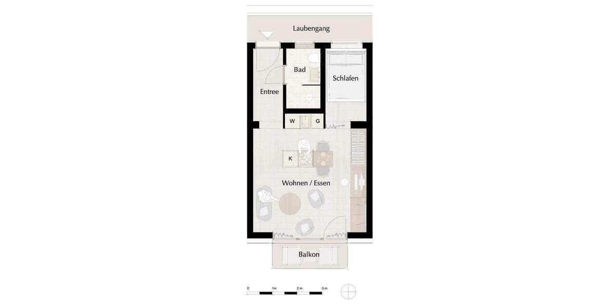 Etagenwohnung Hamburg Harvestehude - 1 Zimmer, 33 m&sup2;, 475.000&euro; | Angebot:25879314