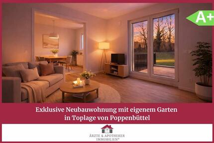 Exklusive Neubauwohnung mit eigenem Garten in Toplage von Poppenbüttel 3 zimmer