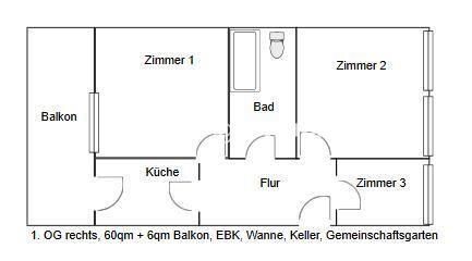 Etagenwohnung Hamburg Altona-Nord - 3 Zimmer, 66 m&sup2;, 830&euro; | Angebot:25856230