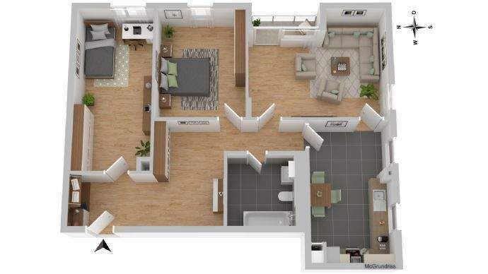 Etagenwohnung Quickborn - 3 Zimmer, 96 m&sup2;, 915&euro; | Angebot:25674364