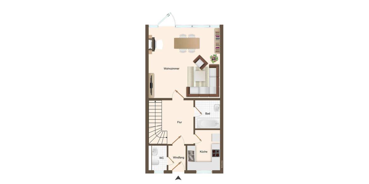 Reihenmittelhaus Hamburg Langenhorn - 3 Zimmer, 82 m&sup2;, 410.000&euro; | Angebot:26451429