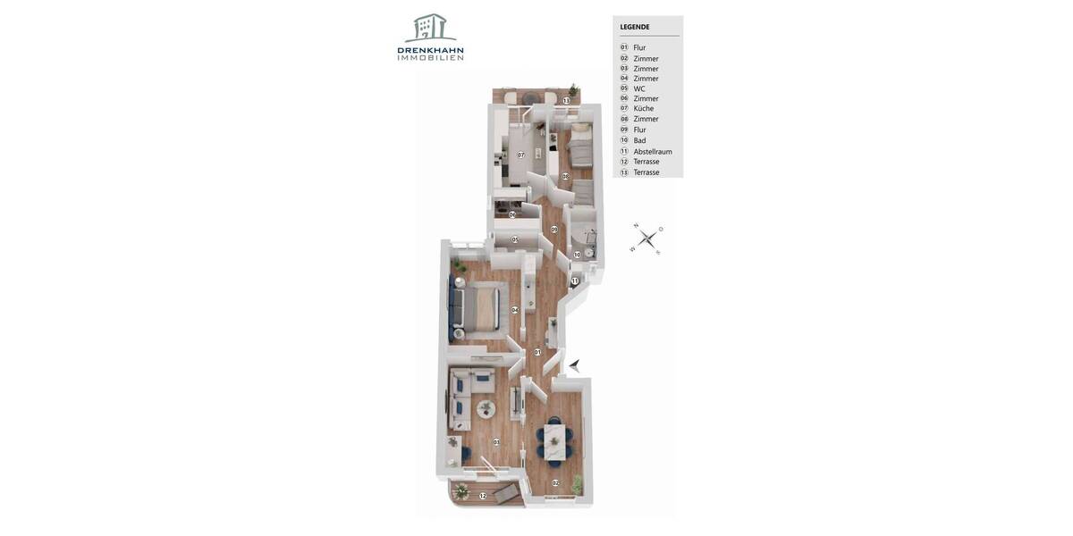 Etagenwohnung Hamburg Hoheluft-Ost - 4 Zimmer, 103 m&sup2;, 995.000&euro; | Angebot:26796841