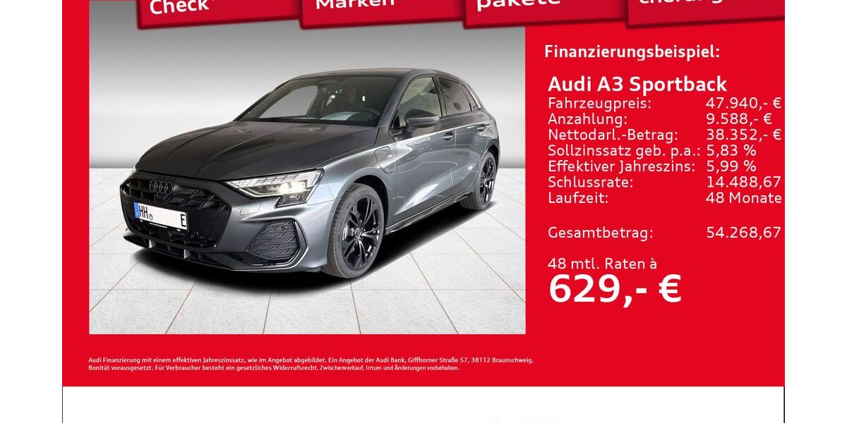 Audi A3 1.899 km 46.940 &euro; Hamburg 22419
