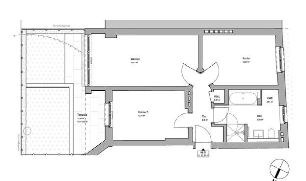 Erdgeschoßwohnung Hamburg Winterhude - 2 Zimmer, 63 m&sup2;, 1.890&euro; | Angebot:26379861
