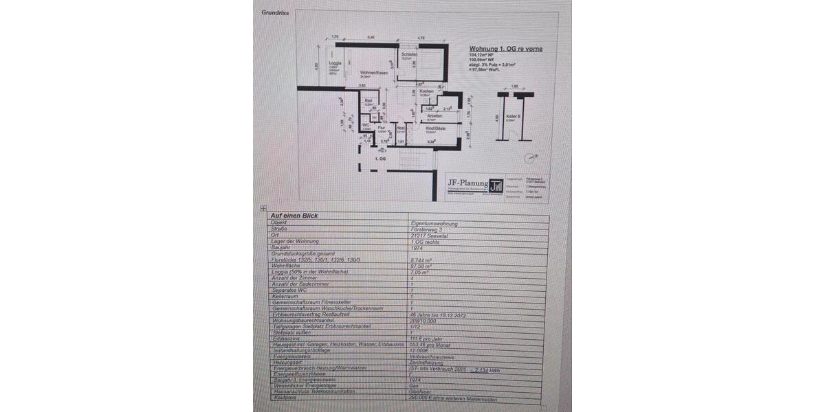 Etagenwohnung Seevetal Hagolt - 4 Zimmer, 97 m&sup2;, 290.000&euro; | Angebot:27116161