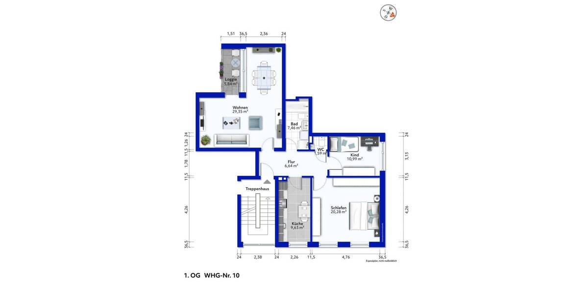 Etagenwohnung Hamburg Wilstorf - 3 Zimmer, 88 m&sup2;, 289.000&euro; | Angebot:26309222