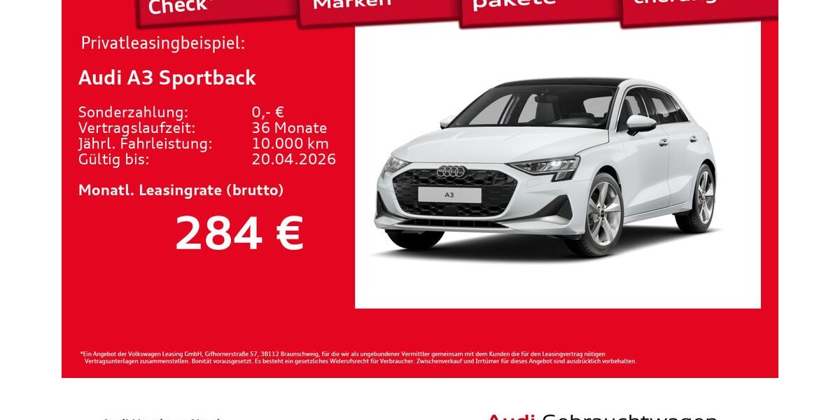 Audi A3 4.483 km 32.480 &euro; Hamburg 22419