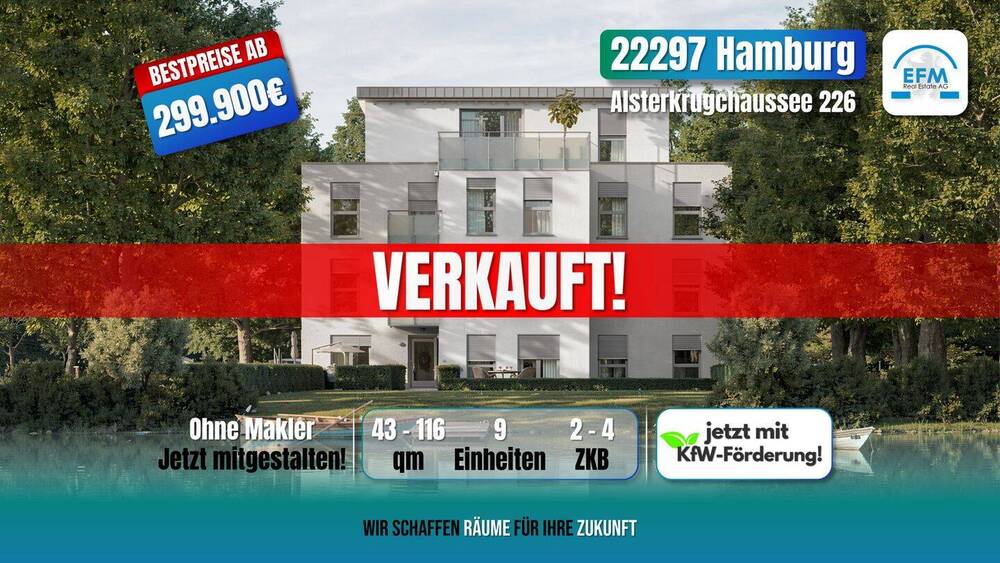 Terrassenwohnung Hamburg Alsterdorf - 2 Zimmer, 379.900&euro; | Angebot:26081012