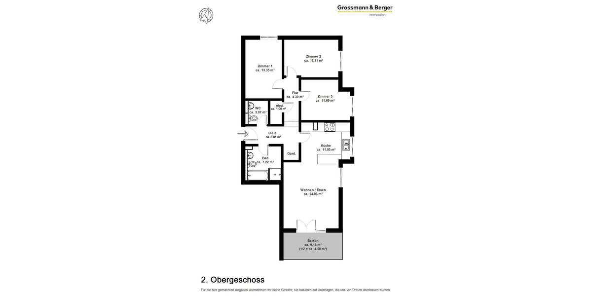 Etagenwohnung Hamburg Bramfeld - 4 Zimmer, 100 m&sup2;, 649.000&euro; | Angebot:26866862