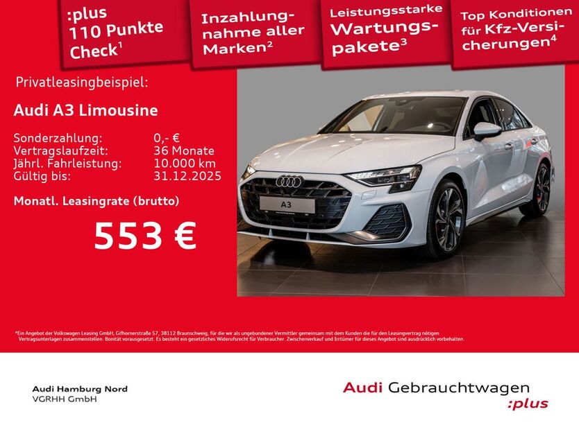 Audi A3 4.640 km 38.930 € Hamburg 22419