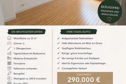 Wohnung Hamburg Barmbek-Nord - 2 Zimmer, 51 m&sup2;, 290.000&euro; | Angebot:26882167