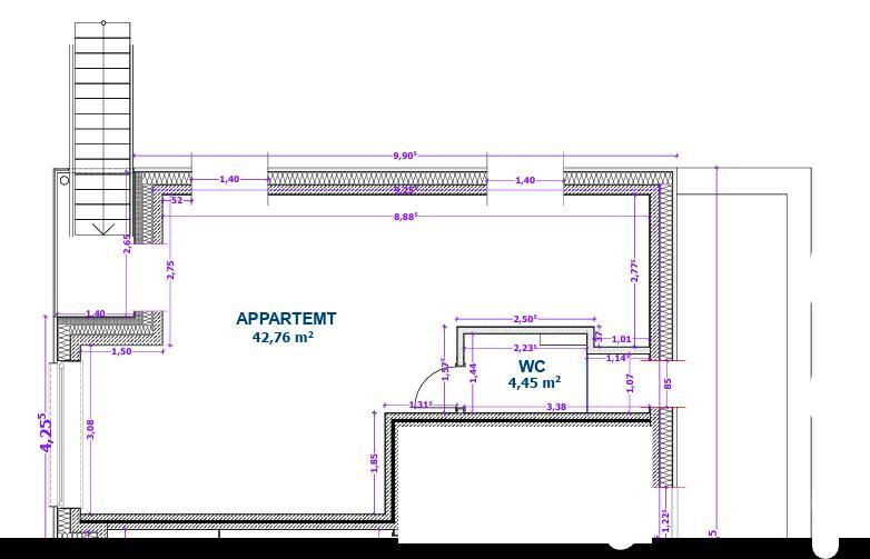 Etagenwohnung Hamburg Langenhorn - 1 Zimmer, 47 m&sup2;, 1.500&euro; | Angebot:25509874