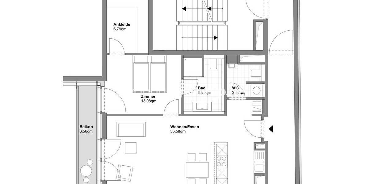 Etagenwohnung Hamburg Neustadt - 2 Zimmer, 69 m&sup2;, 1.080&euro; | Angebot:25945242