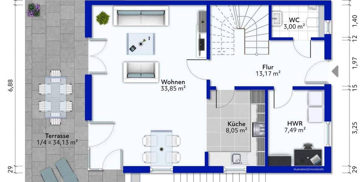 Doppelhaushälfte Hamburg Lemsahl-Mellingstedt - 4 Zimmer, 133 m&sup2;, 749.000&euro; | Angebot:26160794