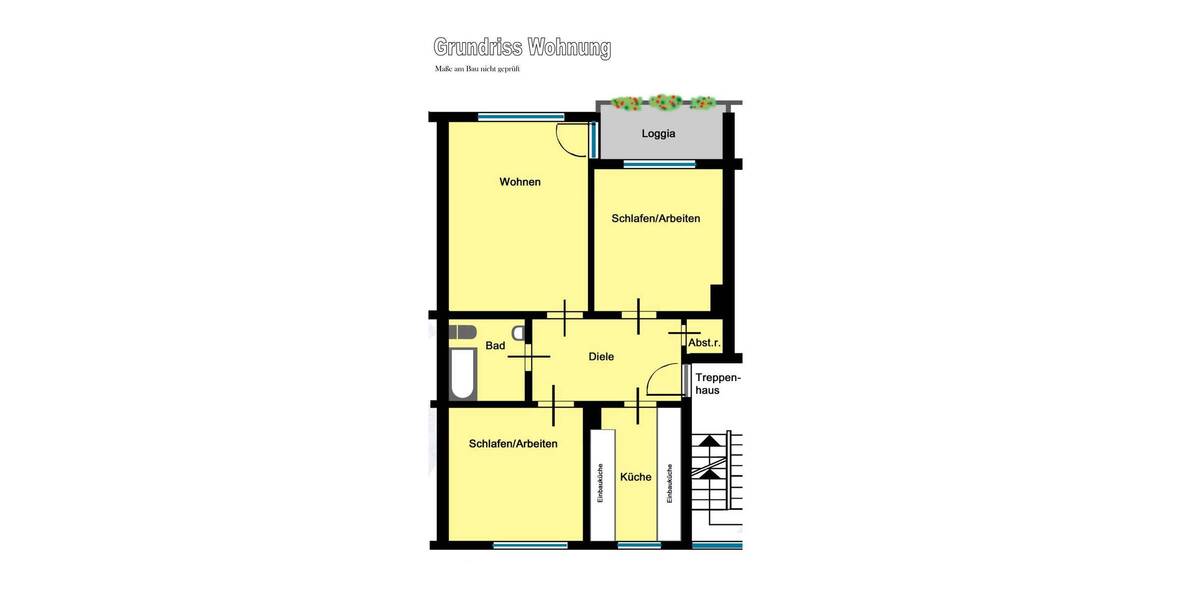 Etagenwohnung Bramfeld Bramfeld - 3 Zimmer, 71 m&sup2;, 288.000&euro; | Angebot:25926479