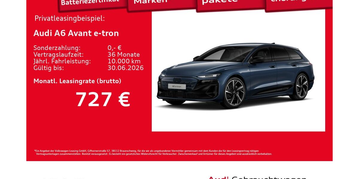 Audi A6 e-tron 9.343 km 71.660 &euro; Hamburg 20537