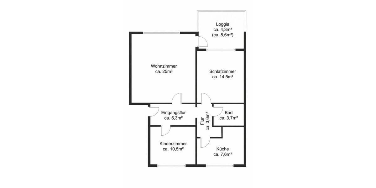 Etagenwohnung Hamburg Lohbrügge - 3 Zimmer, 75 m&sup2;, 290.000&euro; | Angebot:25871559