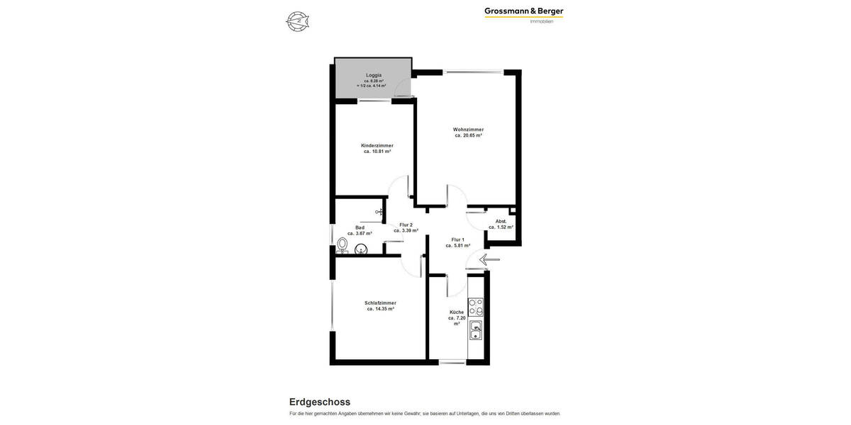 Etagenwohnung Hamburg Marmstorf - 3 Zimmer, 71 m&sup2;, 228.000&euro; | Angebot:26330241