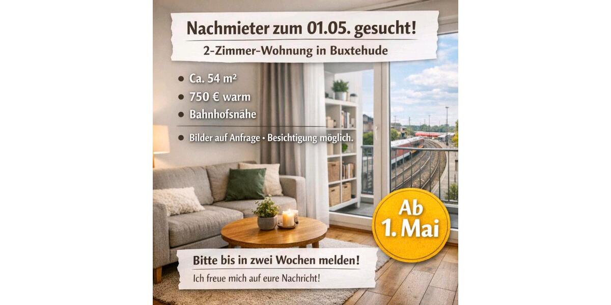Etagenwohnung Buxtehude - 2 Zimmer, 52 m&sup2;, 750&euro; | Angebot:25560770