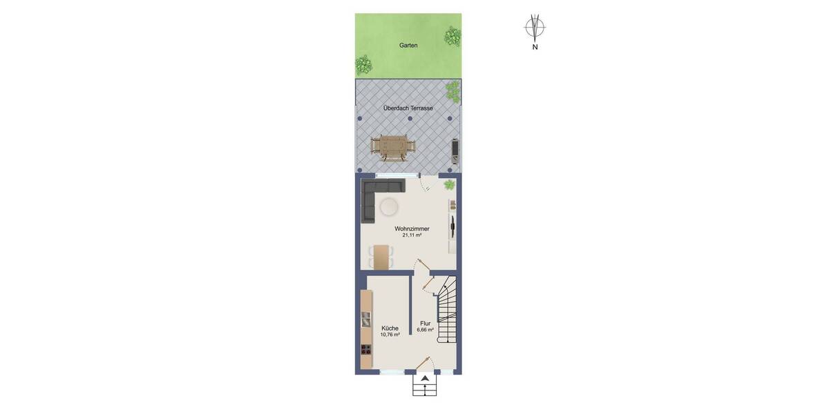 Reihenmittelhaus Hamburg Sasel - 4 Zimmer, 107 m&sup2;, 438.000&euro; | Angebot:26779584