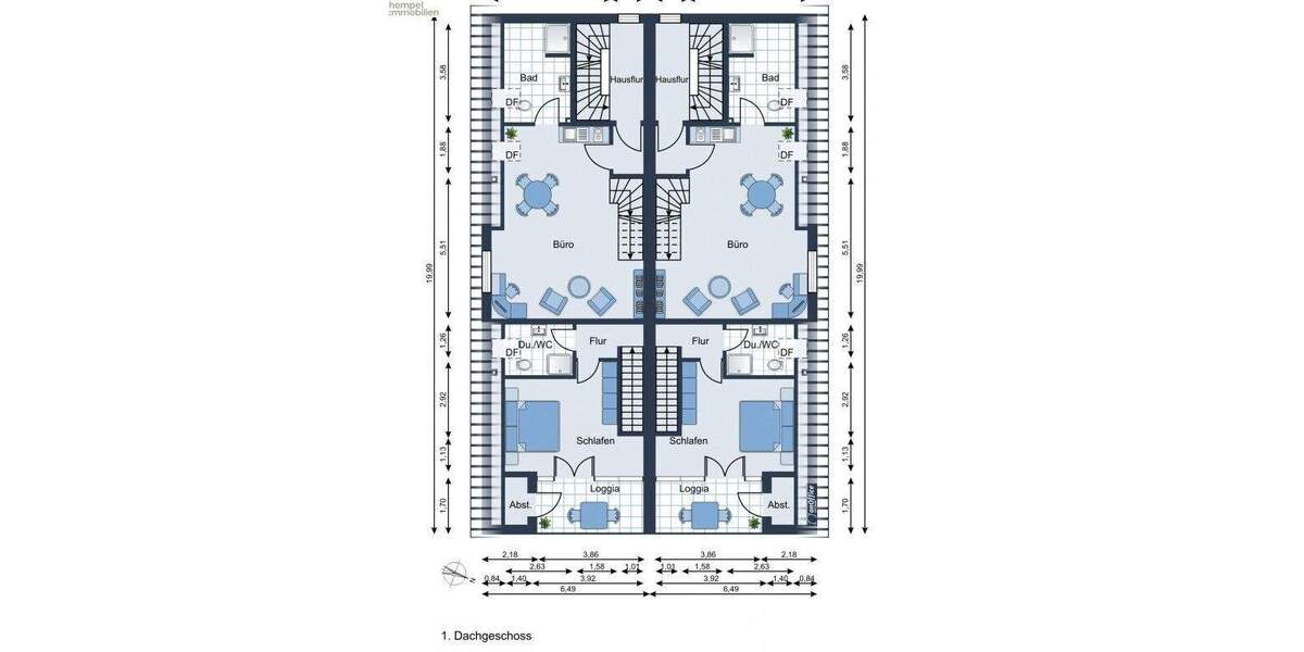 Gewerbeobjekt Hamburg Sasel - 2 Zimmer, 62 m&sup2;, 275.000&euro; | Angebot:24042443