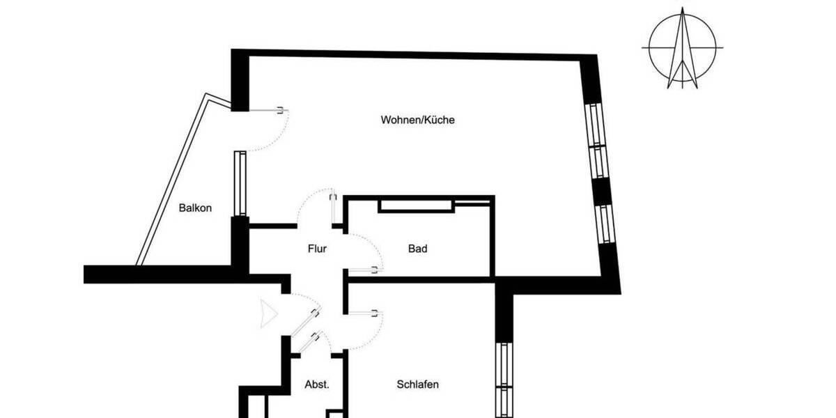 Etagenwohnung Hamburg Wandsbek - 2 Zimmer, 64 m&sup2;, 450.000&euro; | Angebot:26245402