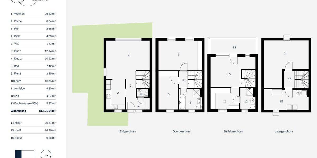Reihenendhaus Hamburg Bramfeld - 4 Zimmer, 121 m&sup2;, 1.029.000&euro; | Angebot:26818720