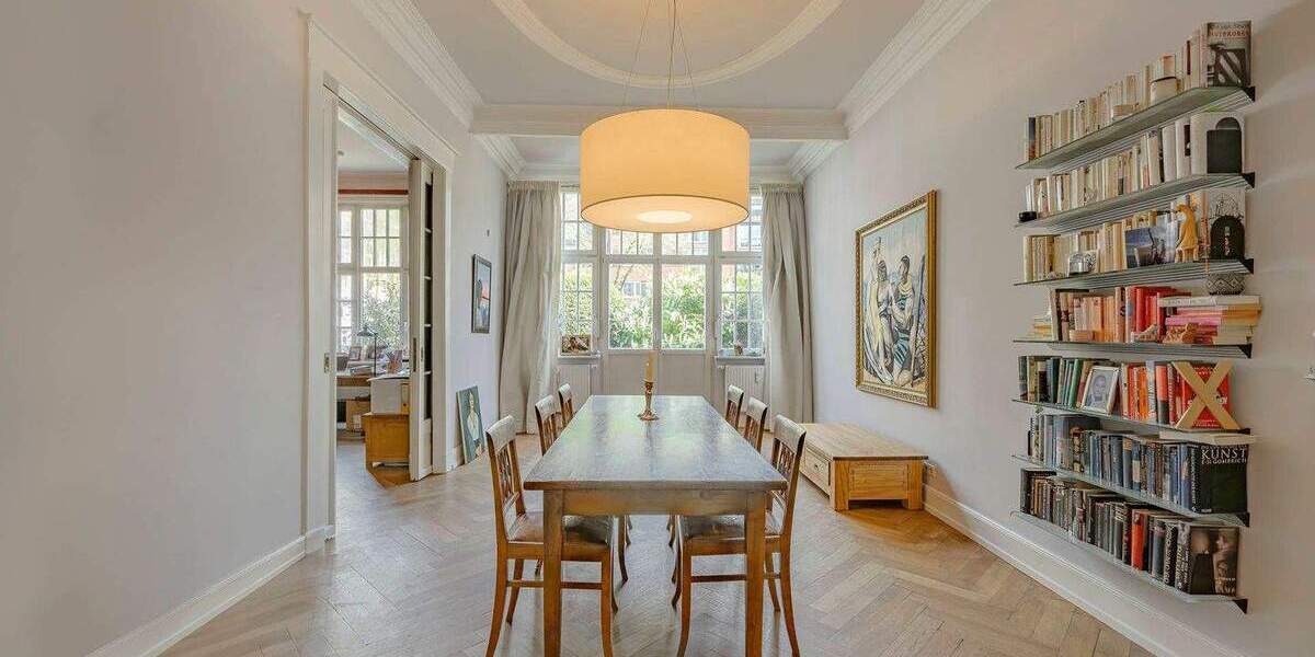 Reserviert - Stilvolle, grosszügige Altbau ETW im Hofweg Palais mit sonnigem Garten, nahe der Alster 6 zimmer