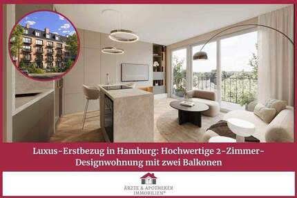 Luxus-Erstbezug in Hamburg: Hochwertige 2-Zimmer-Designwohnung mit zwei Balkonen 2 zimmer